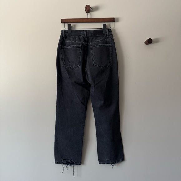 DL1961 JERRY HIGH RISE VINTAGE STRAIGHT DISTRESSED JEANS SIZE 25 STONE - Picture 2 of 12